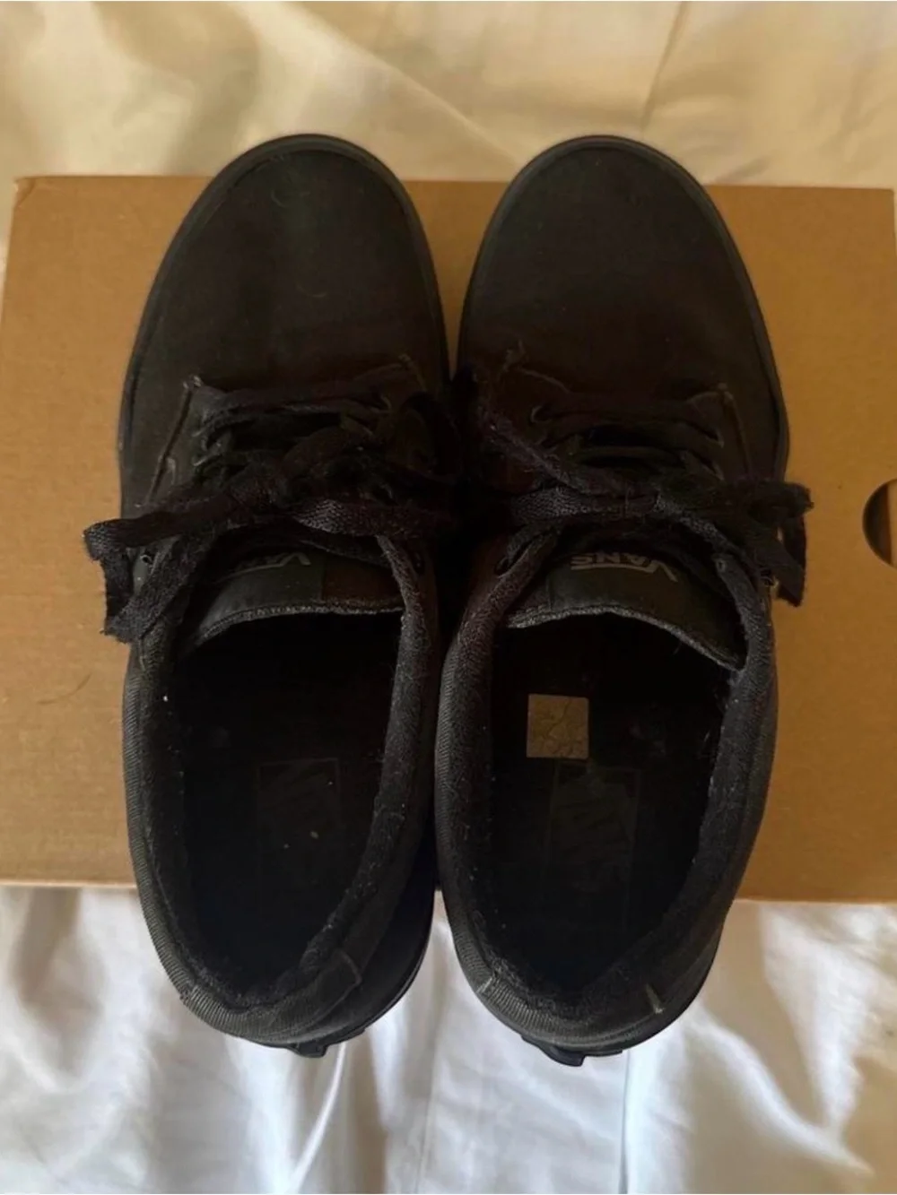 Men's Classic Black Canvas Vans Skate shoes